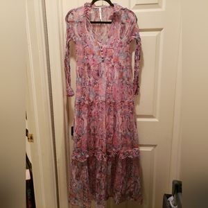 Anthropologie tiered maxi dress